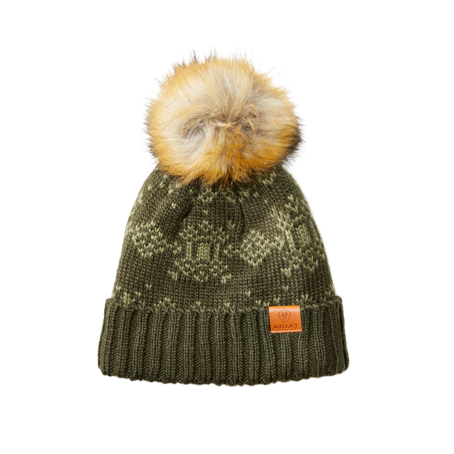 Load image into Gallery viewer, Ariat® Ladies Patrona Forest Mist &amp;amp; Four Leaf Clover Beanie 10041922
