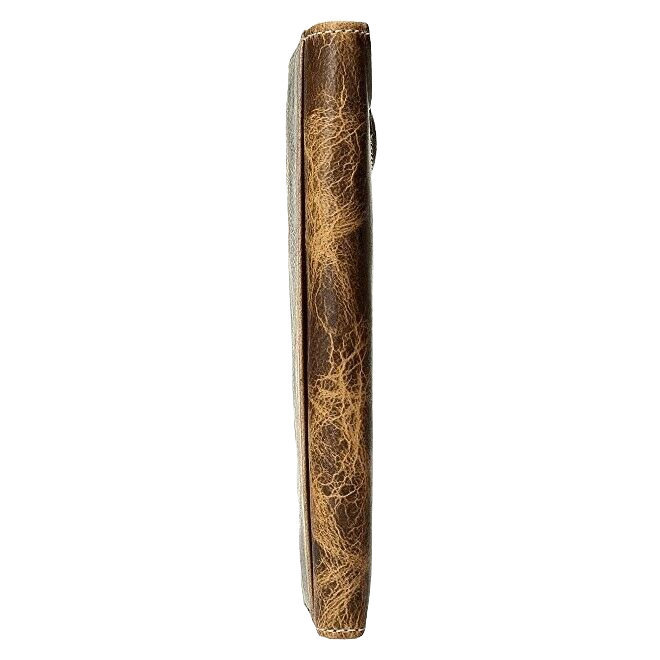 Ariat Rodeo Brown Corner Tooled Overlay w/ Concho Wallet A3532208