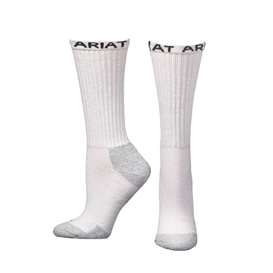 Ariat® Men's White 6- Pack Crew Boot Socks A2503205