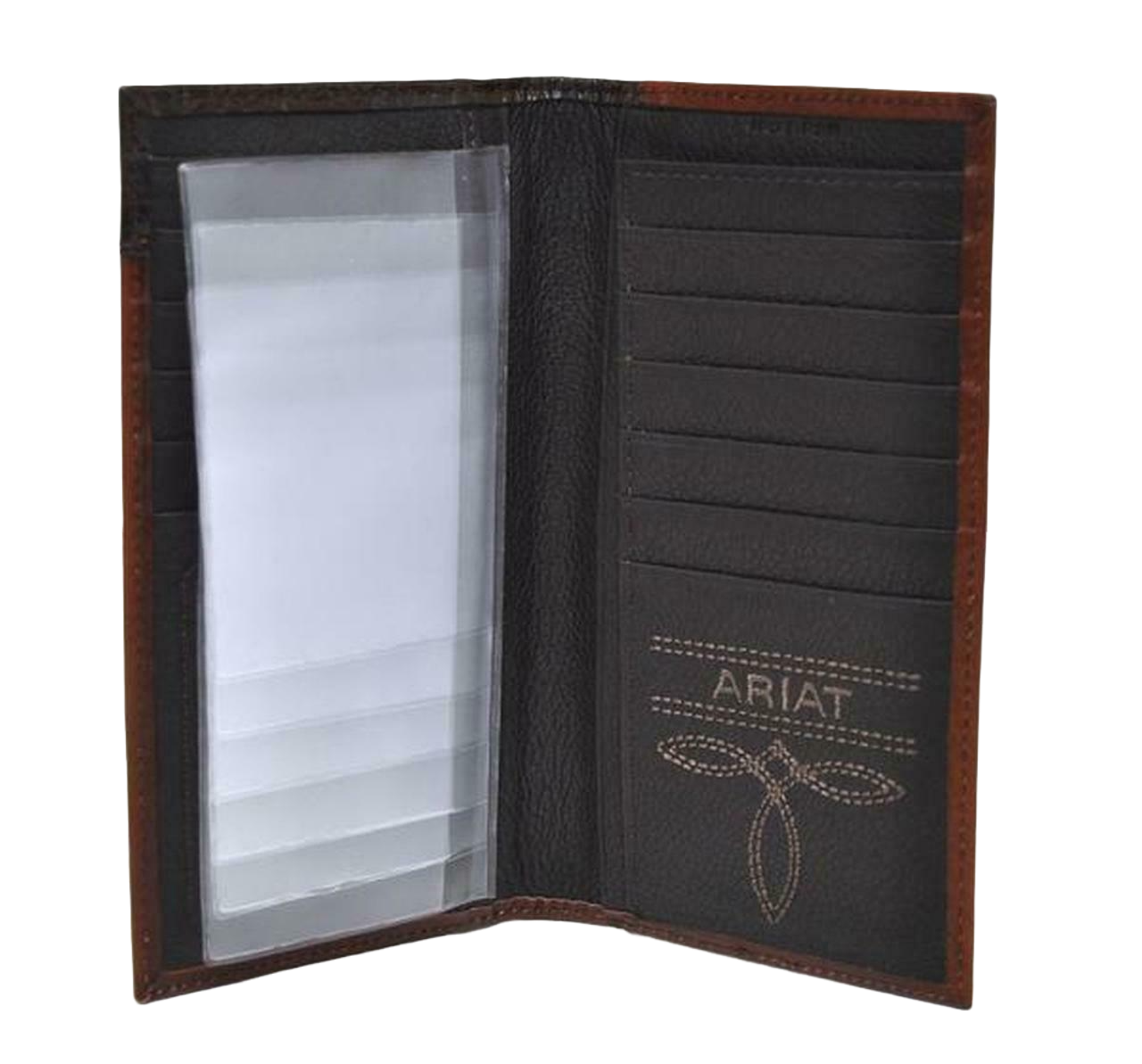 Ariat Rodeo Checkbook Wallet Ariat Western Rodeo Checkbook Wallet Oak Embossed Faux Gator Print A35 ...