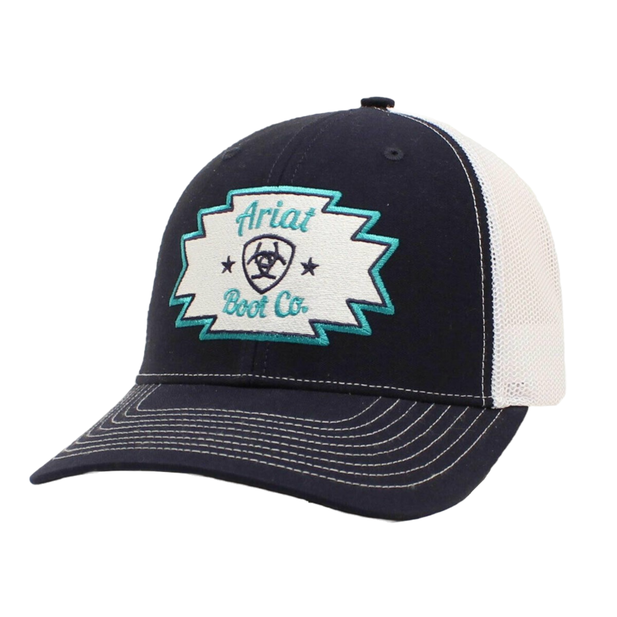 Ariat® Men's Navy Aztec Patch & Logo Baseball Cap A300011803