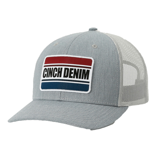 Cinch® Men's Grey Denim Logo Trucker Cap MCC0800001