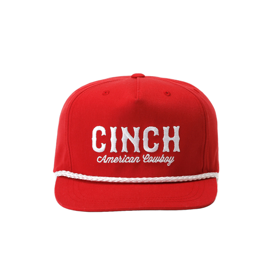 Cinch® Men's Red American Cowboy Logo FLEXFIT Cap MCC0600201