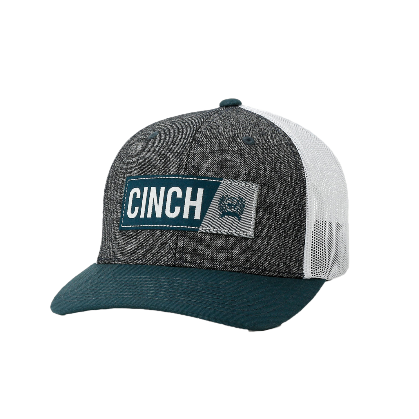 Cinch® Unisex Black & Teal Logo Trucker Cap MCC0660613