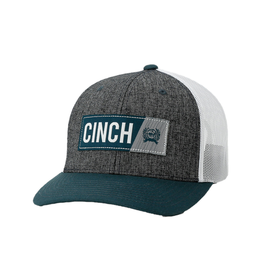 Cinch® Unisex Black & Teal Logo Trucker Cap MCC0660613