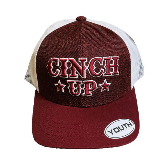 Cinch® Youth Boy's Burgundy Logo Trucker Cap MCC0606012