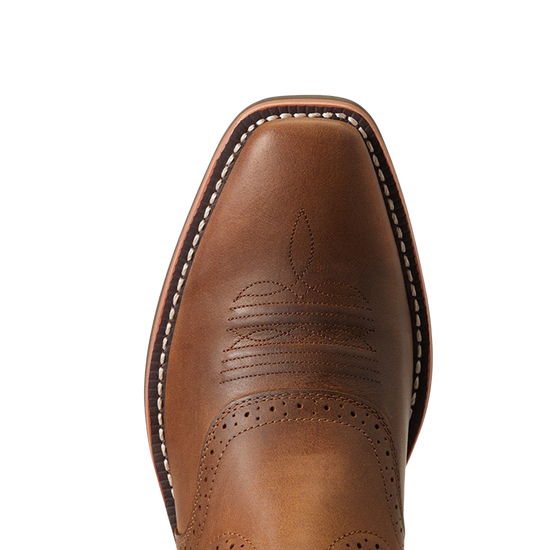 Ariat Men's Roughstock Patriot Distressed Brown Square Toe Boots 10040348