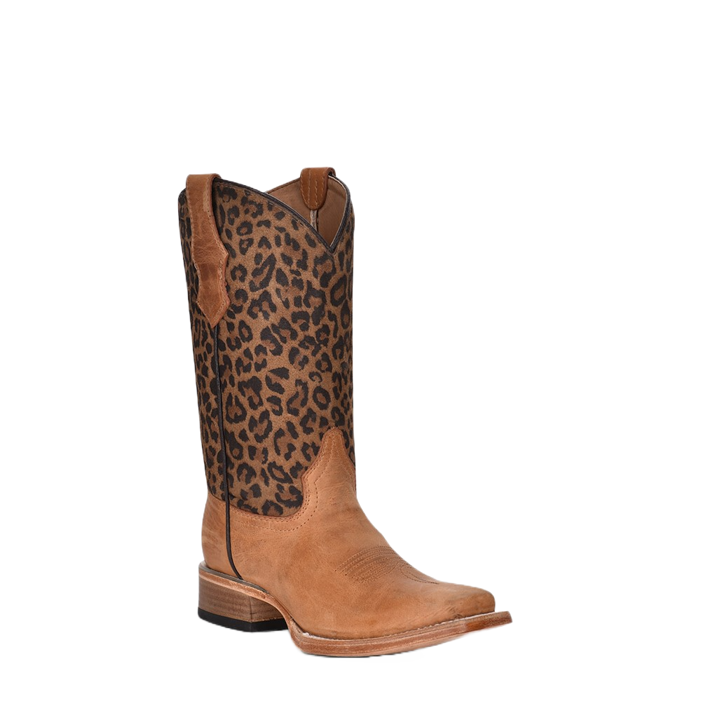 Circle G by Corral Youth Leopard Print Shaft Western Boots J7104