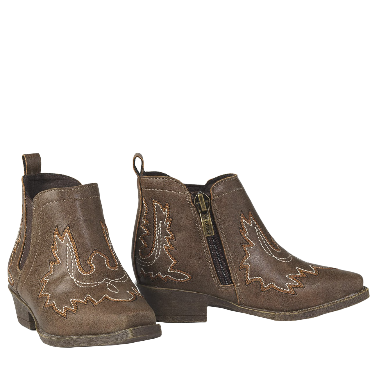 Ariat Toddler Dixon Mya Western Stitched Tan Booties A441002008