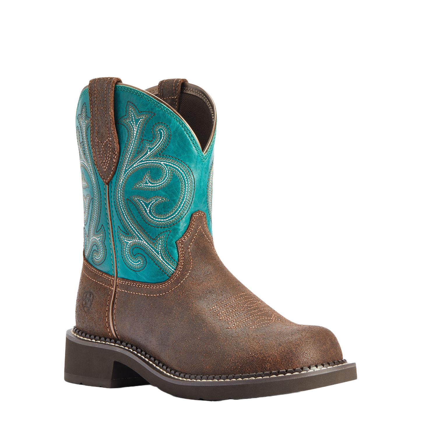 Ariat Ladies Fatbaby Heritage Worn Hickory & Shamrock Boots 10042463