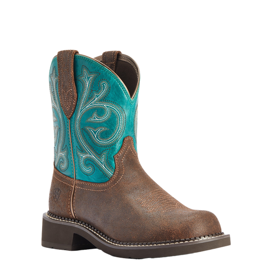 Ariat Ladies Fatbaby Heritage Worn Hickory & Shamrock Boots 10042463