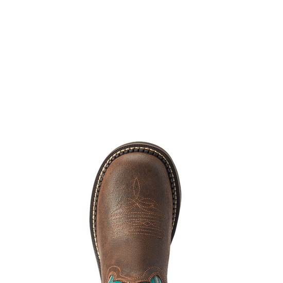 Ariat Ladies Fatbaby Heritage Worn Hickory & Shamrock Boots 10042463