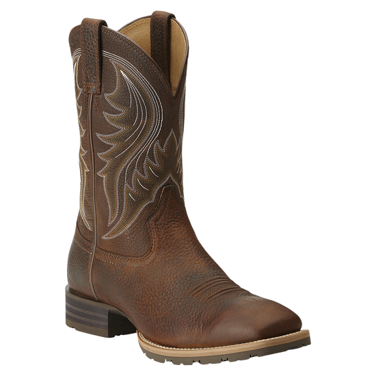 Ariat® Men's Hybrid Rancher Brown Oiled Rowdy Square Toe Boot 10014070