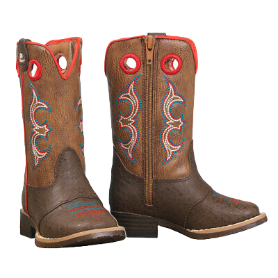 Double Barrel Toddler Kolter Zip Square Toe Western Boots 4419402