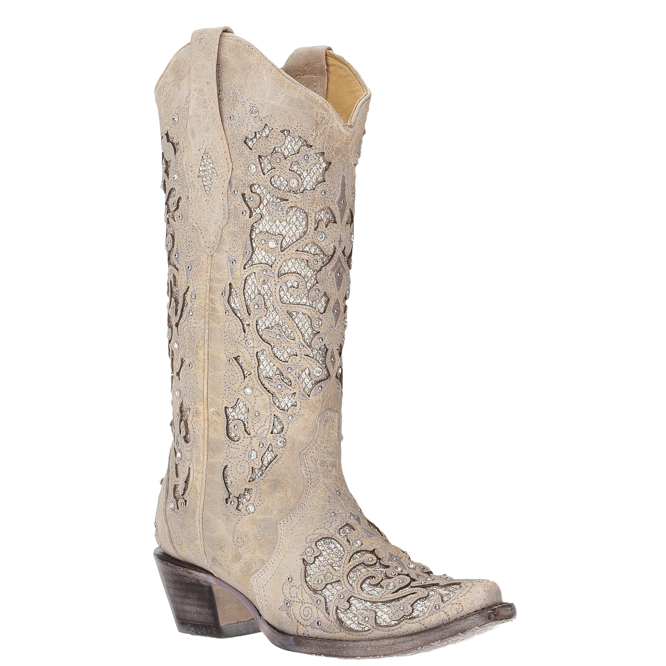 White sales glitter boots