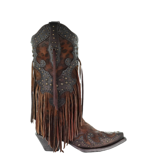 Corral Women s Leopard Print Snip Toe Western Boots