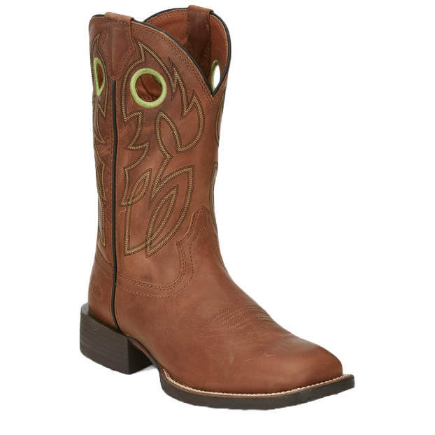 Justin wide square toe top boots