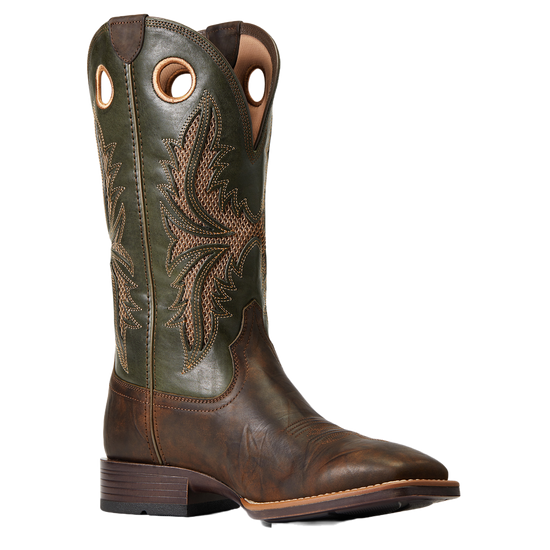 Ariat® Men's Toughy VentTek 360° Herd Brown/Leaf Green Boots 10040239