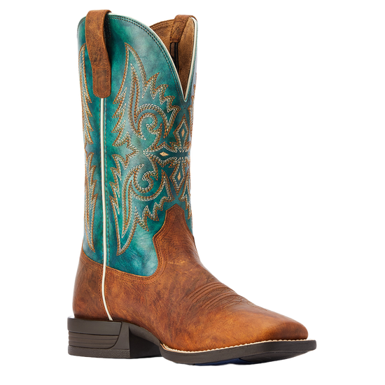 Ariat® Men's Wild Thang Brown & Green Square Toe Boots 10042393