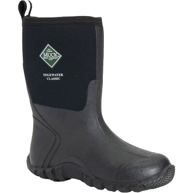 Muck® Men's Edgewater Classic Mid Black Rubber Boots ECM-000-BLK