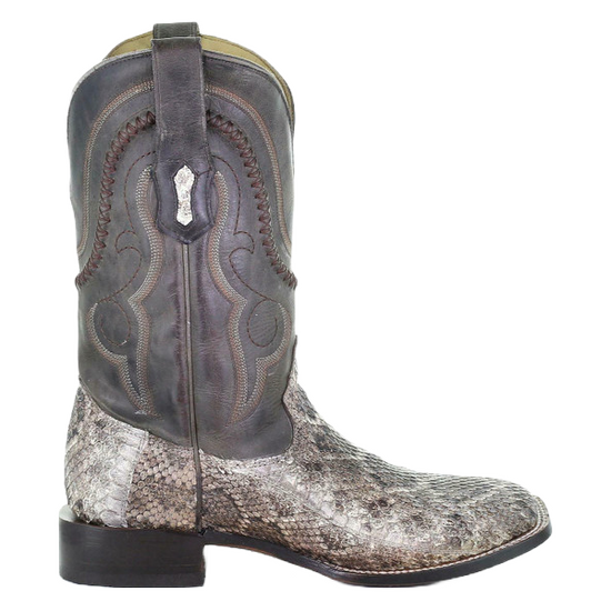 Corral Men's Natural Rattle Snake Square Toe Western Boots A3800