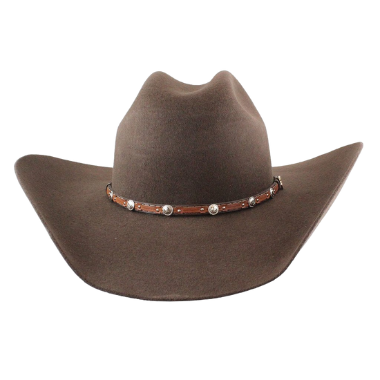thumbnail image 2 of Justin Bonanza 2X Belly Premium Wool Cowboy Hat – Brown, Tan Leatherette Hatband – Men’s Western 2 of 4