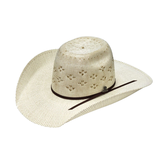 Ariat Unisex Bangora Straw Ivory & Brown Cowboy Hat A73240