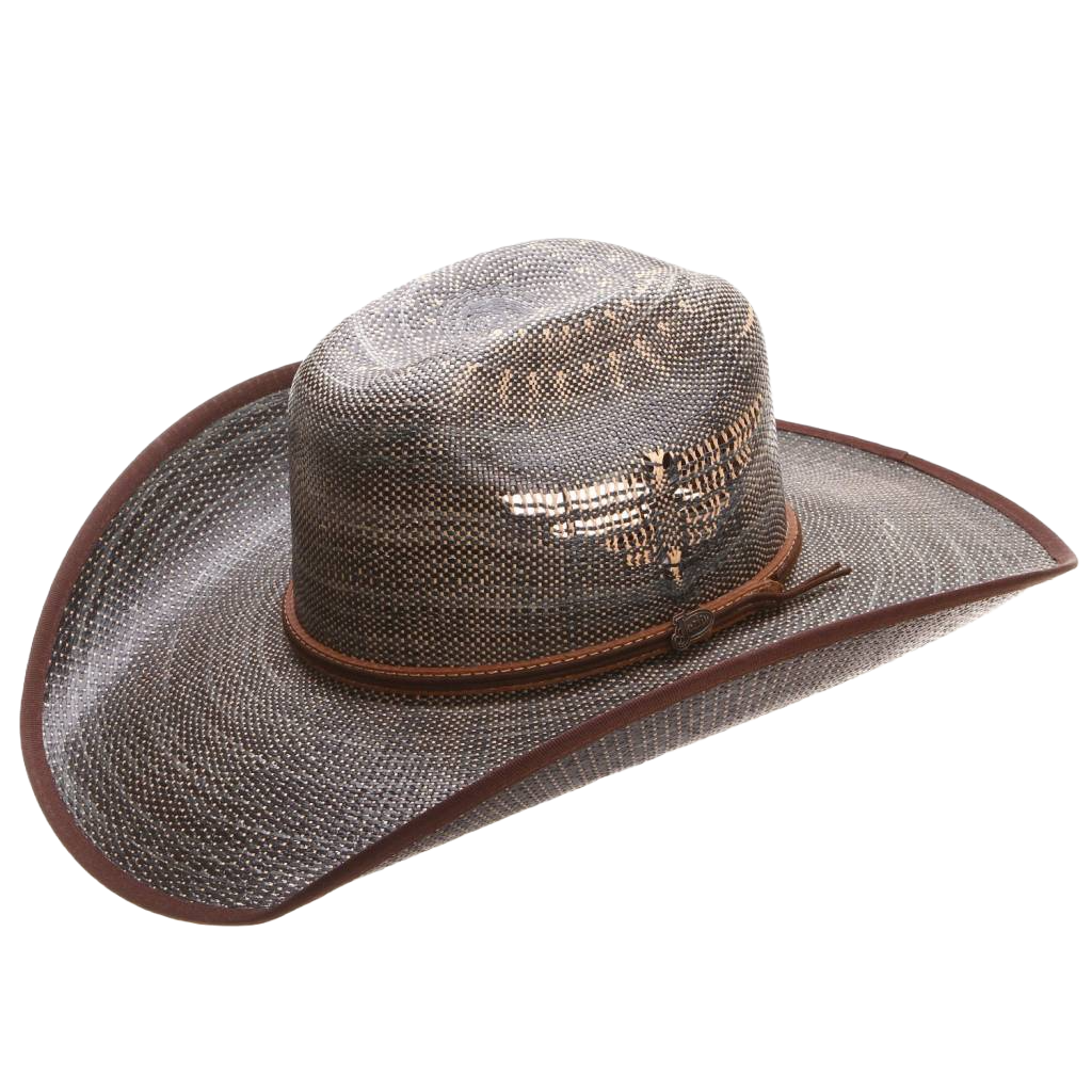 Justin Bent Rail Fenix Black Straw Cowboy Hat JS5256FNX-BK