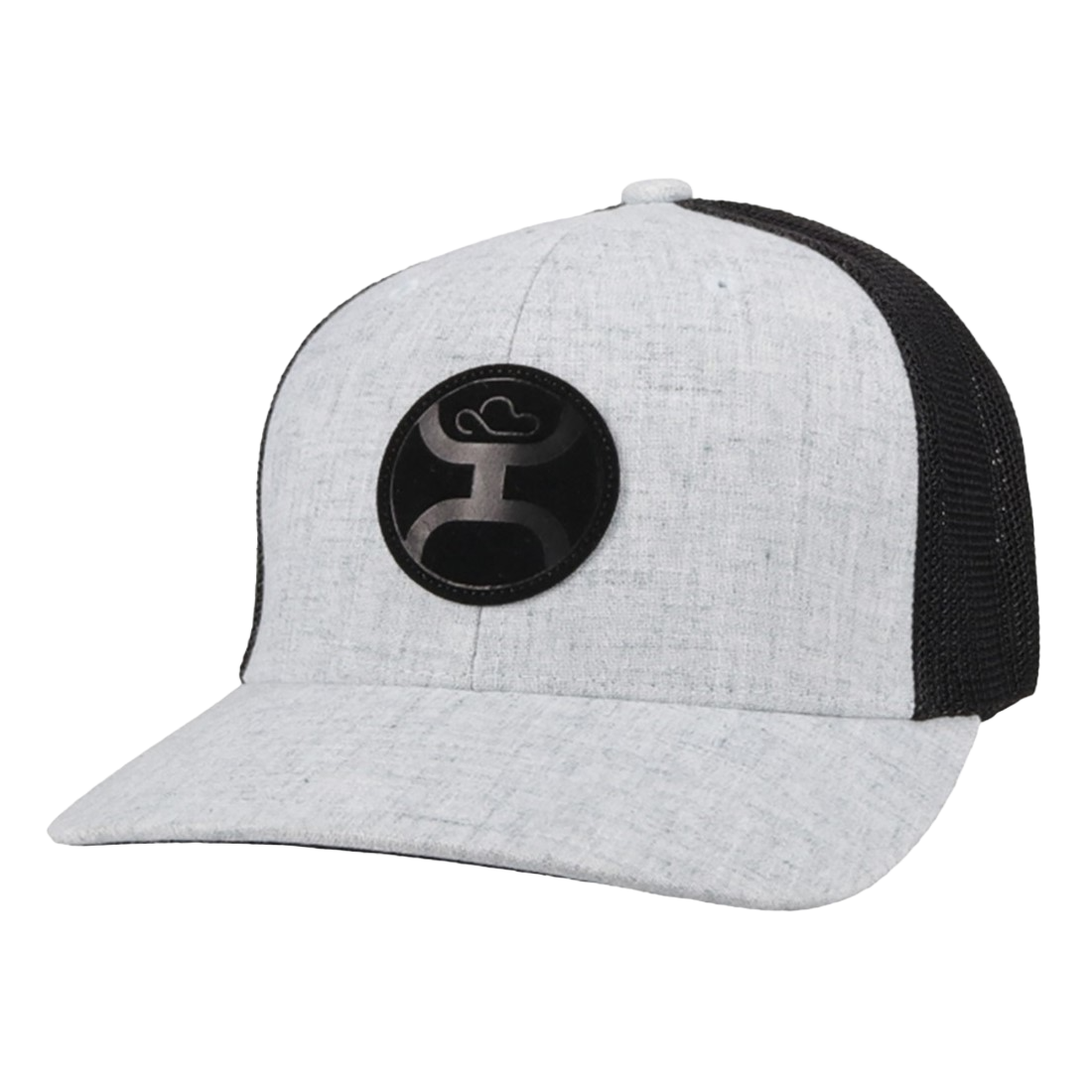 Hooey Men's Cayman II Grey and Black Flexfit Hat 2104BLBK