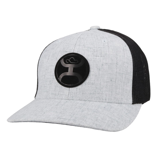Hooey Men's Cayman II Grey and Black Flexfit Hat 2104BLBK