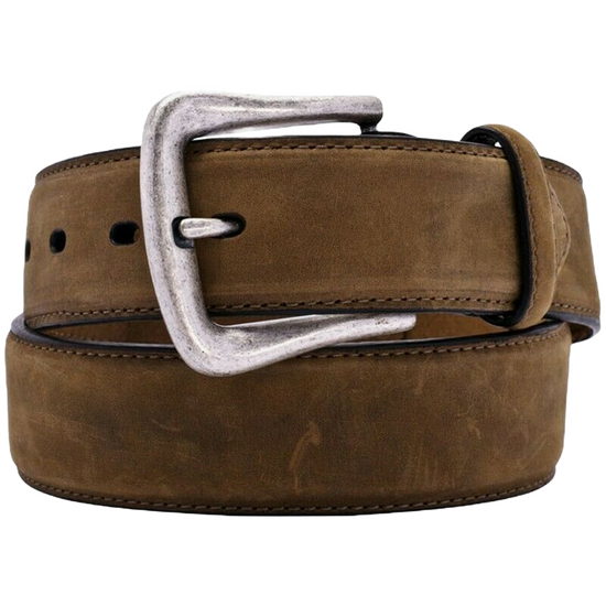 Nocona Men's Distressed Brown Western Overlay Leather Belt N2450444