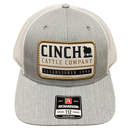 Cinch Men's Grey Cattle Company Patch Snapback Trucker Cap MCC0800008