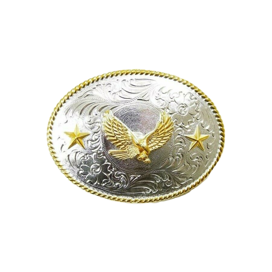 Nocona Two-Toned Soaring Eagle & Stars  Belt Buckle 3757017