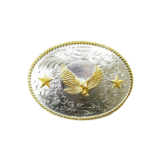 Nocona Two-Toned Soaring Eagle & Stars  Belt Buckle 3757017