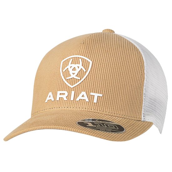 Ariat Mens Tan Corduroy Shield Logo Snapback Ball Cap A300013608