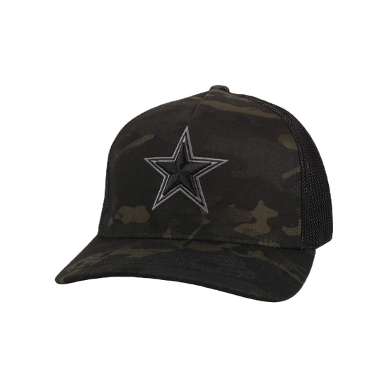 Hooey Men s Dallas Cowboys Camo Black FlexMesh Fitted Hat 7151CABK