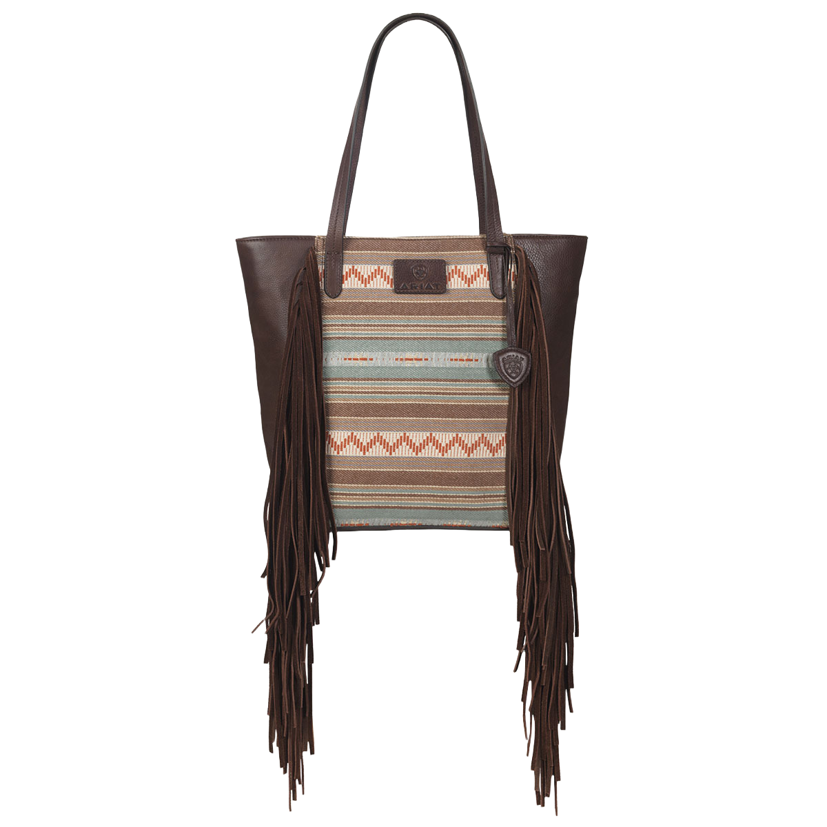 Ariat Ladies Serape Fringed Brown Leather Tote Purse A770002202