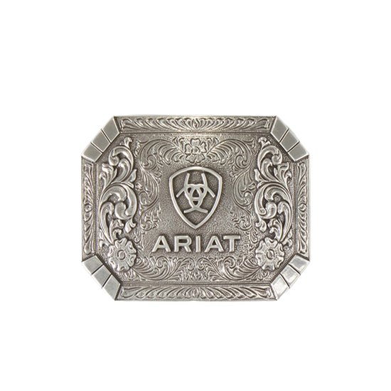 Ariat® Floral Engraved Silver Belt Buckle A37018
