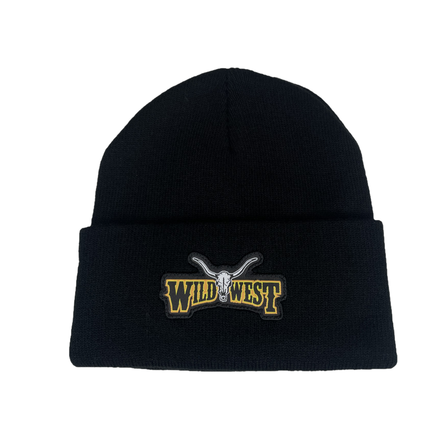 Wild West Logo Knitted Black Beanie S10556-1