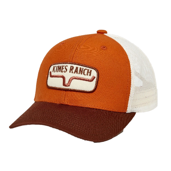 Kimes Ranch® Burnt Orange Rolling Trucker Cap F22-202049
