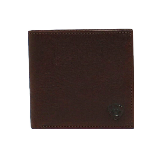 Load image into Gallery viewer, Ariat® Men&amp;#39;s Dark Copper Shield Logo Bifold Wallet A35307283

