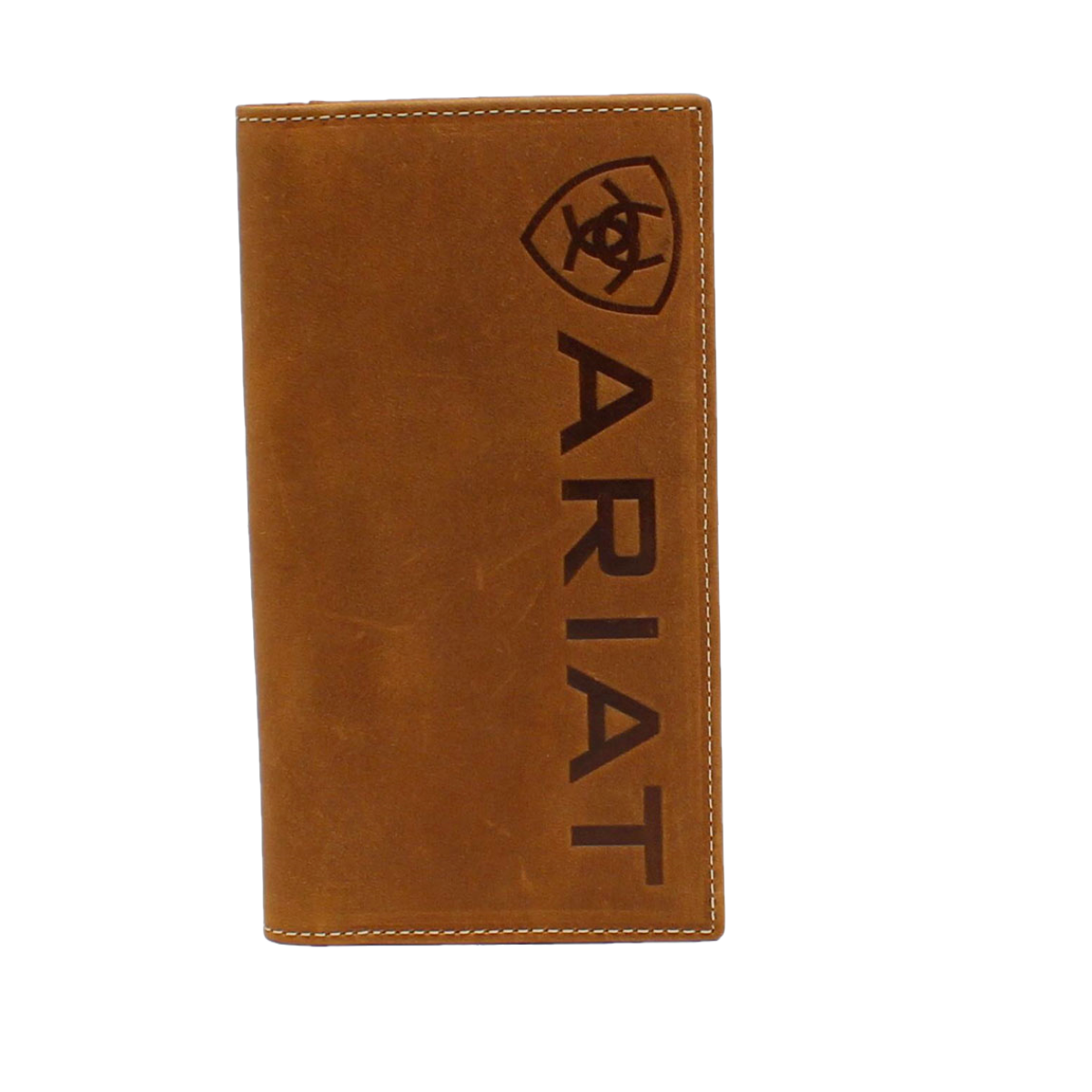 Ariat Men's Rodeo Medium Brown Vertical Logo Wallet A3545244