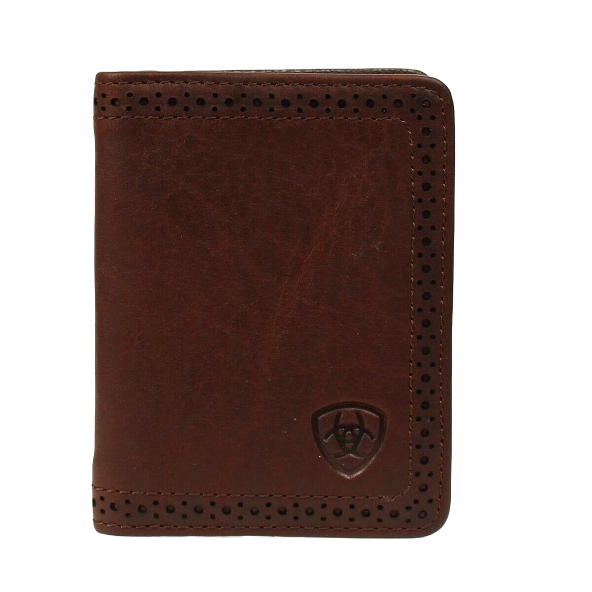 Ariat® Men's Premium Leather Solid Dark Copper Bifold Wallet A35128283