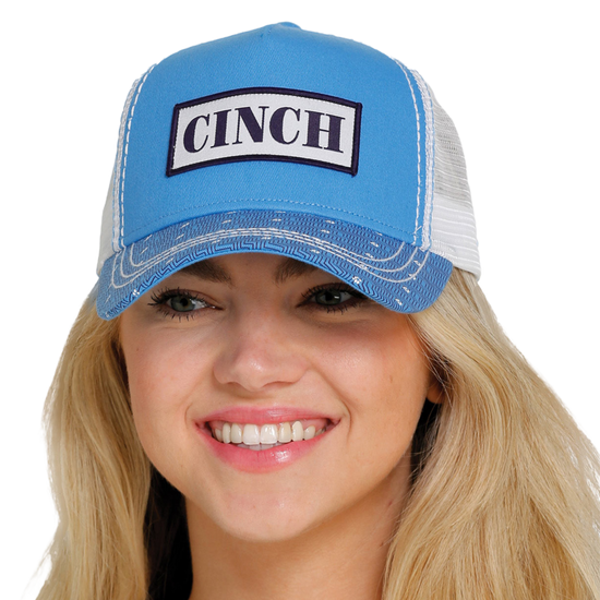 Cinch® Ladies Sky Blue Logo Patch Trucker Cap MHC7874029