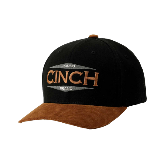 Cinch Men's 6 Panel Fitted Black Trucker Hat MCC0627774