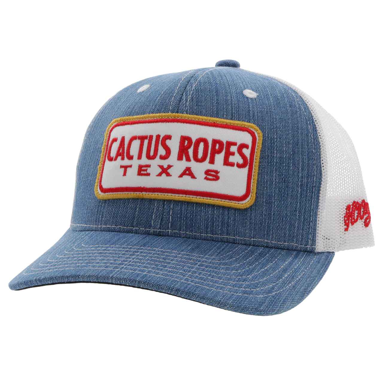 Hooey® Youth Cactus Ropes Denim and White Snapback Hat CR080-Y