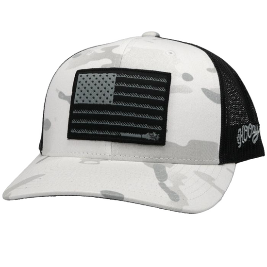 Hooey Men's "Liberty Roper" Black & White Snapback Hat 2110T-WHBK