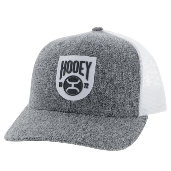 Hooey Men's "Bronx" Logo Grey and White Snapback Hat 2003T-GYWH