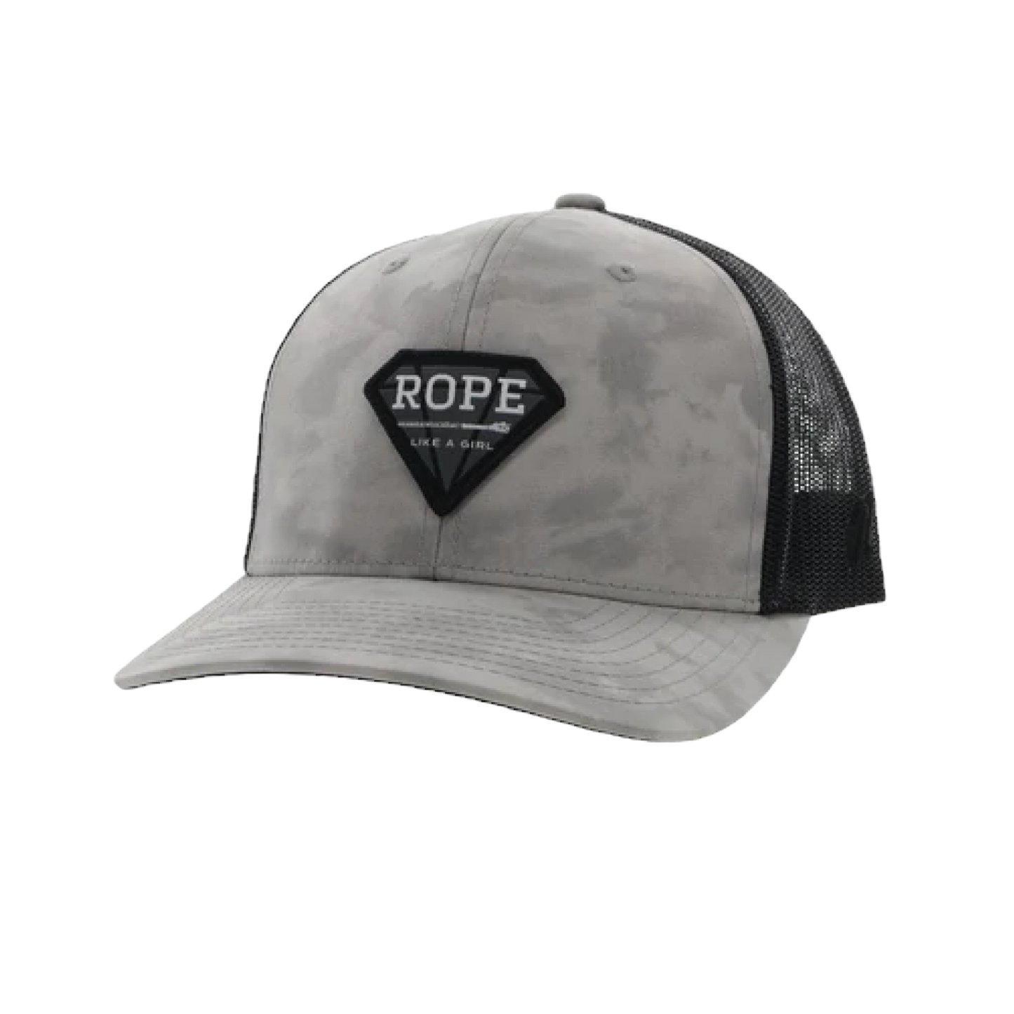 Hooey® Ladies Rope Like A Girl Grey & Black Snapback Hat 2249T-GYBK