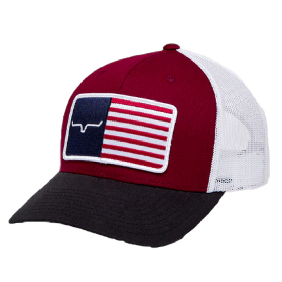 Kimes Ranch® Unisex American Trucker Burgundy Hat S22-012002